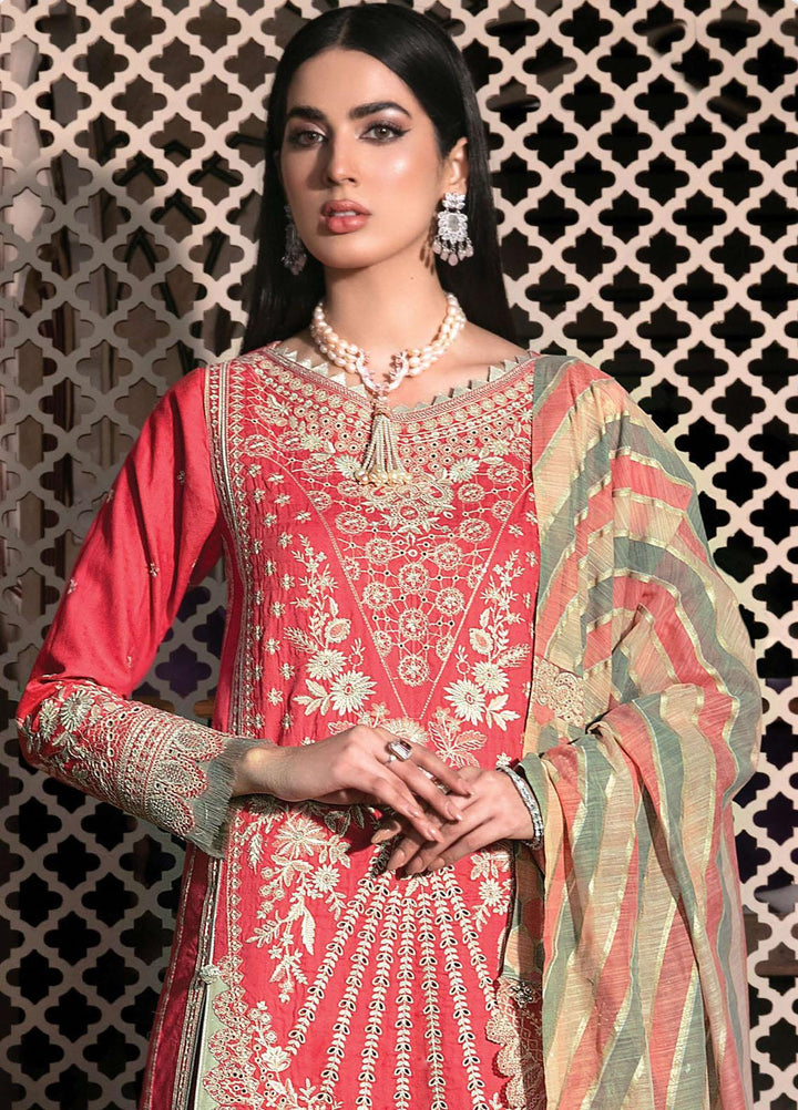 Mishri Si Yaadein By Rang Rasiya Embroidered Lawn Suits Unstitched 3 Piece RR22MY Amber Rose 5B - Premium Collection