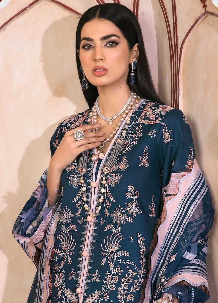 Mishri Si Yaadein By Rang Rasiya Embroidered Lawn Suits Unstitched 3 Piece RR22MY Emerald Seas 2B - Premium Collection