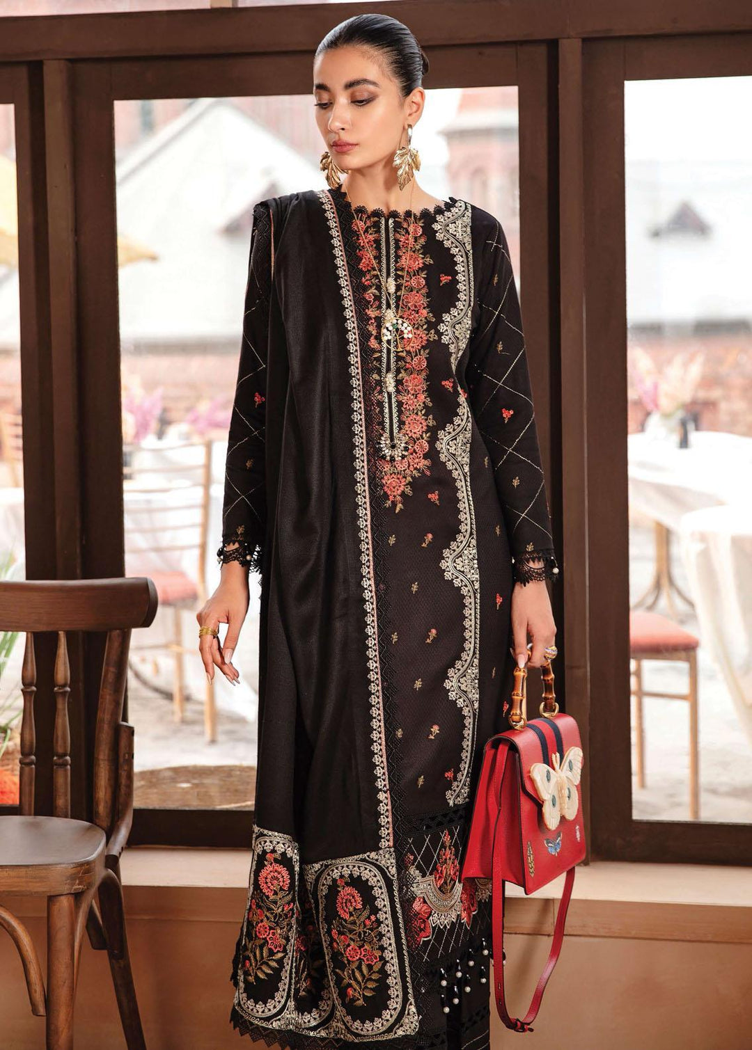 Rang Rasiya Embroidered Linen Suits Unstitched 3 Piece RR22W D-11 - Winter Collection