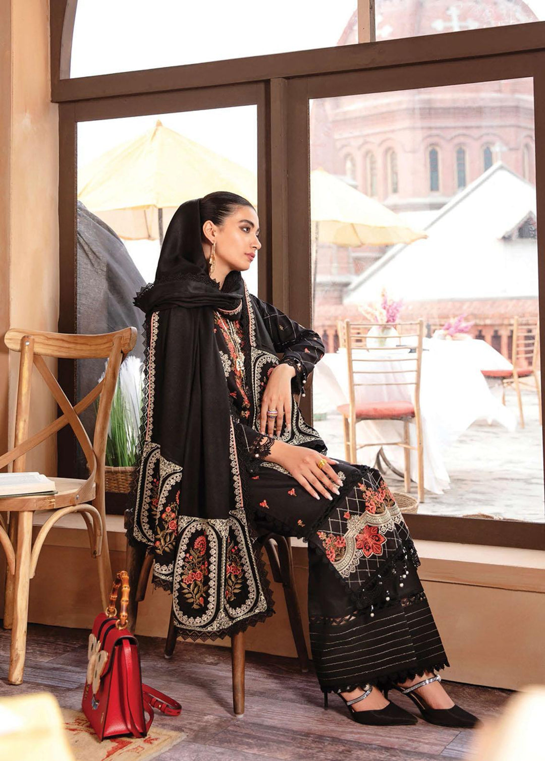 Rang Rasiya Embroidered Linen Suits Unstitched 3 Piece RR22W D-11 - Winter Collection