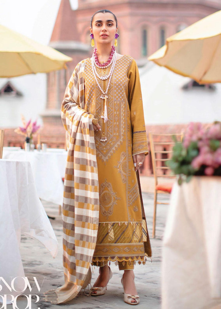 Rang Rasiya Embroidered Linen Suits Unstitched 3 Piece RR22W D-12 - Winter Collection