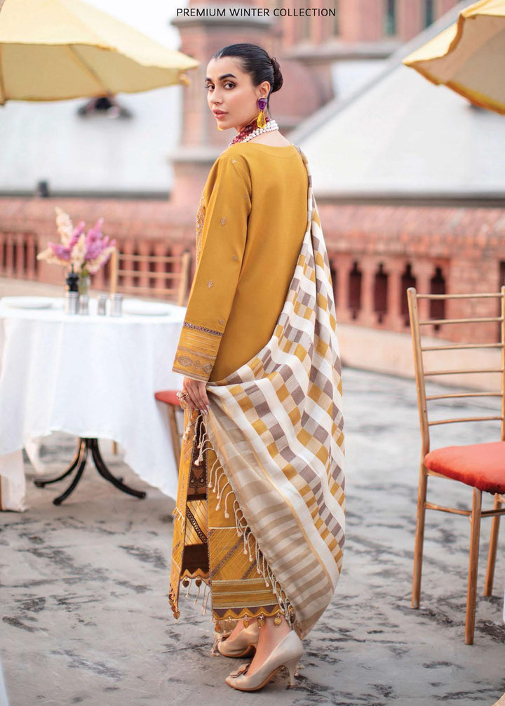 Rang Rasiya Embroidered Linen Suits Unstitched 3 Piece RR22W D-12 - Winter Collection