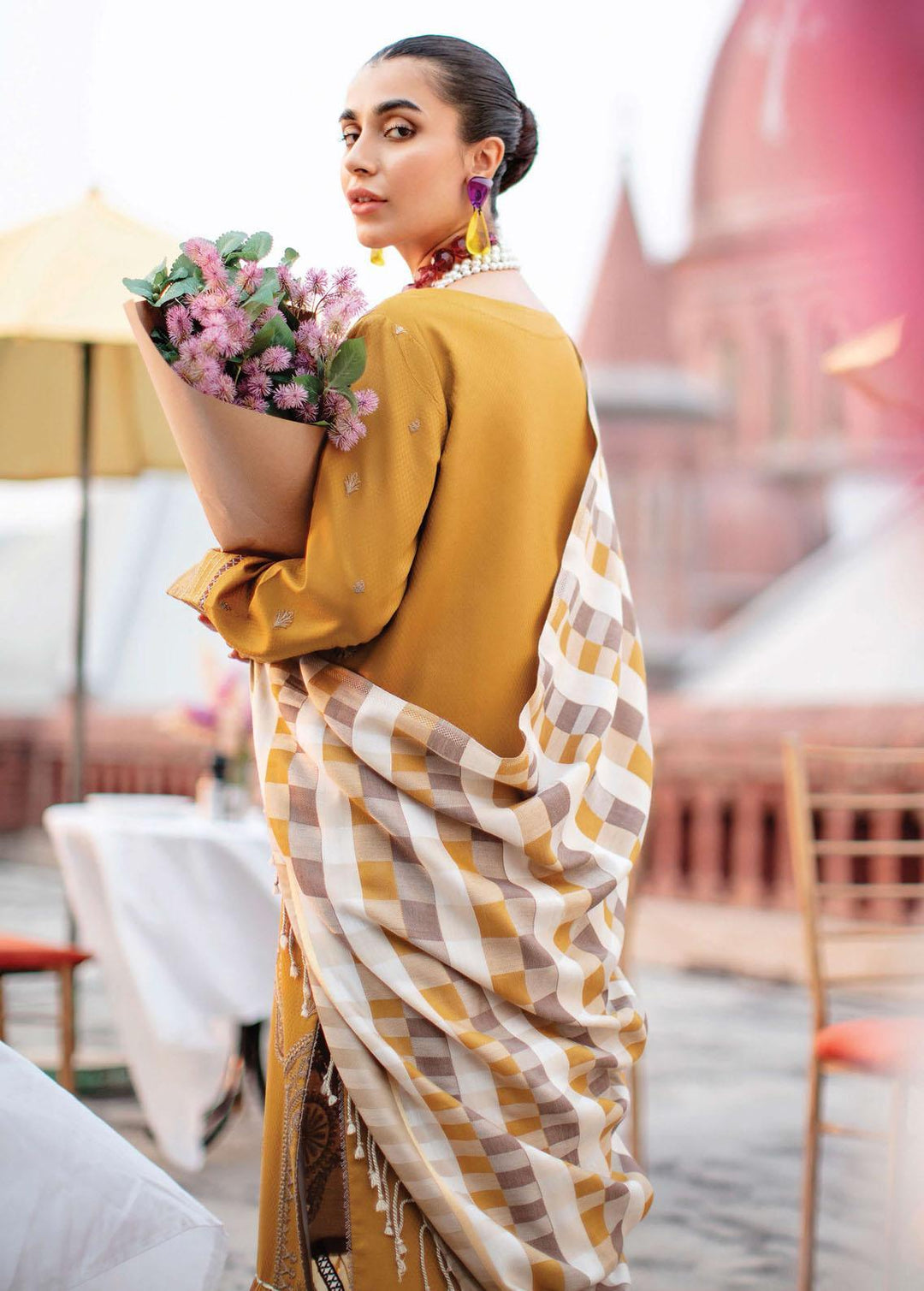 Rang Rasiya Embroidered Linen Suits Unstitched 3 Piece RR22W D-12 - Winter Collection