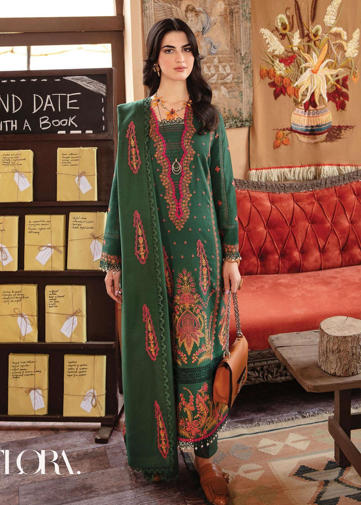 Rang Rasiya Embroidered Linen Suits Unstitched 3 Piece RR22W D-13 - Winter Collection