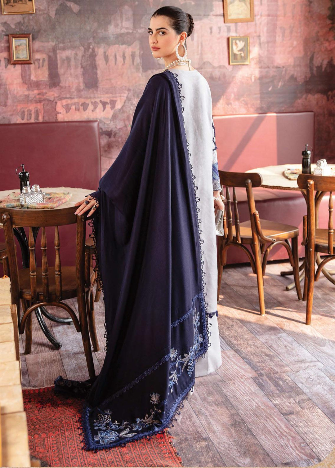 Rang Rasiya Embroidered Linen Suits Unstitched 3 Piece RR22W D-15 - Winter Collection