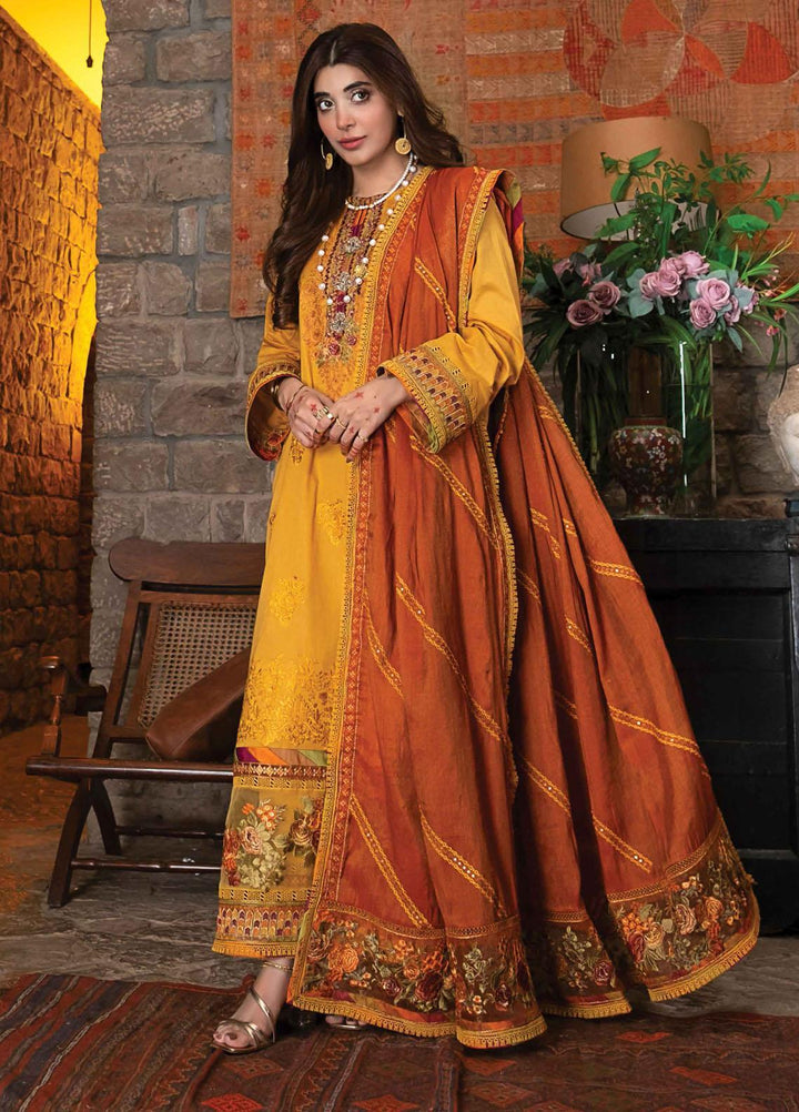 Rang Rasiya Embroidered Lawn Suits Unstitched 3 Piece RR21PE D-09 MIDSUMMER BLOOM - Festive Collection