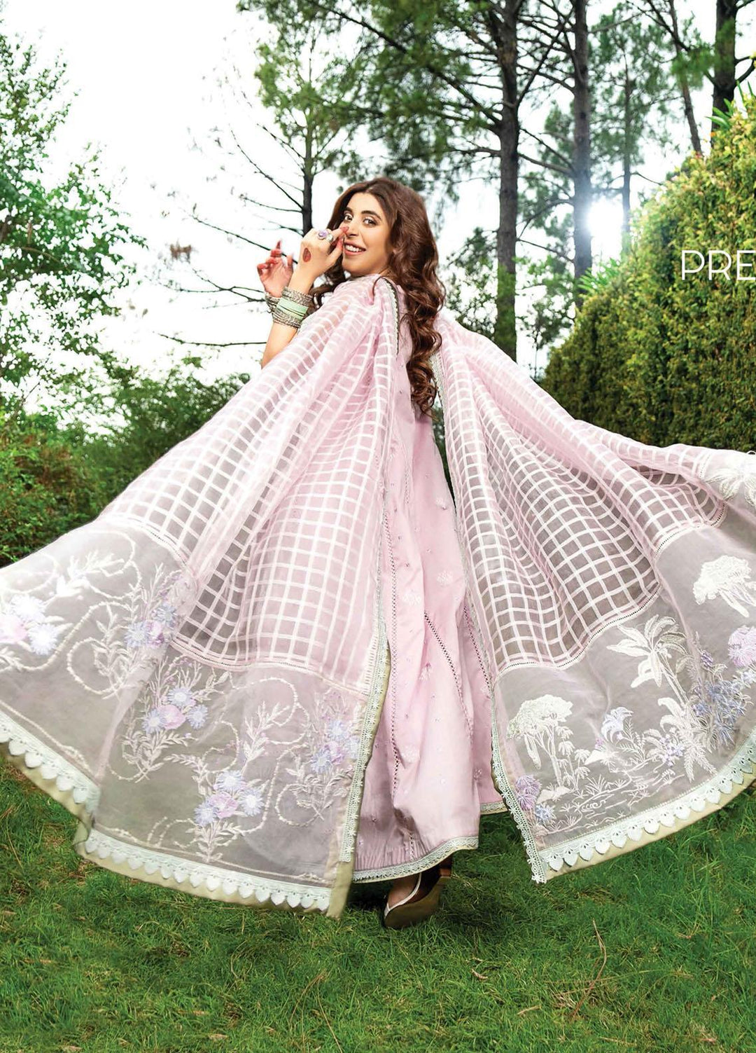 Rang Rasiya Embroidered Lawn Suits Unstitched 3 Piece RR21PE D-12 VIOLET FLUER - Festive Collection