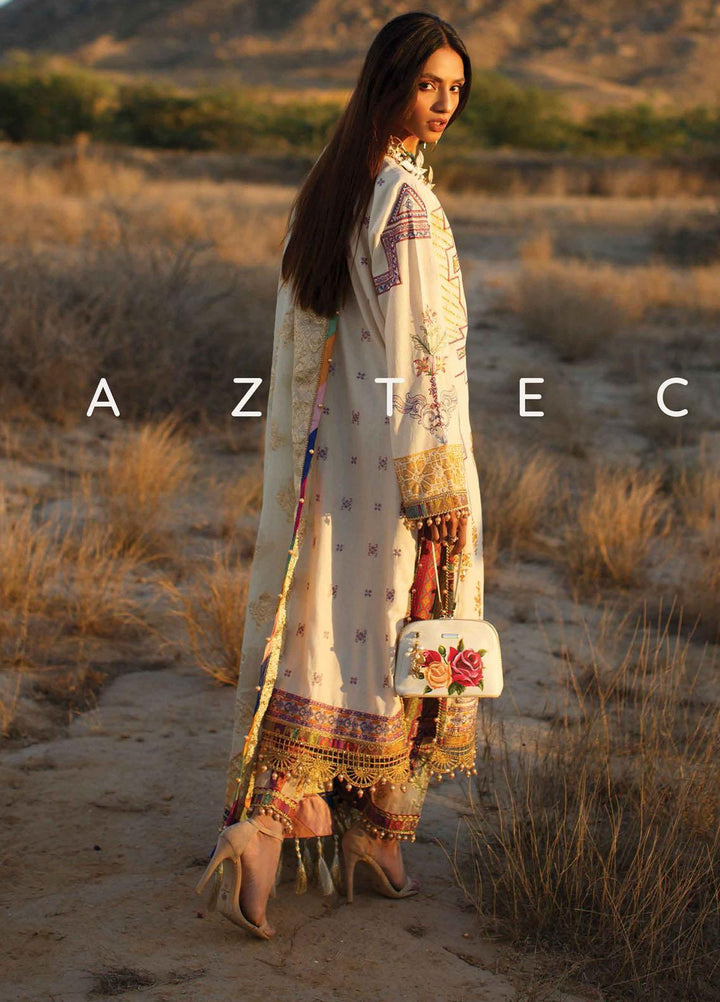 The Soul Saga By Rang Rasiya Embroidered Lawn Suits Unstitched 3 Piece RR21SS 02 Aztec - Premium Collection