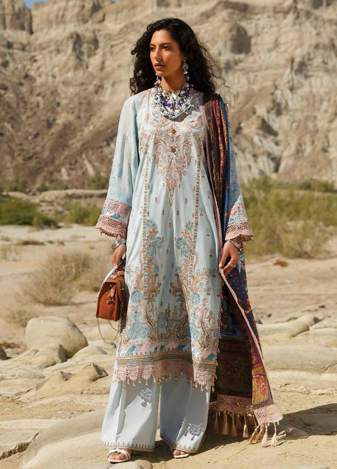 The Soul Saga By Rang Rasiya Embroidered Lawn Suits Unstitched 3 Piece RR21SS 10 Roshangh - Premium Collection
