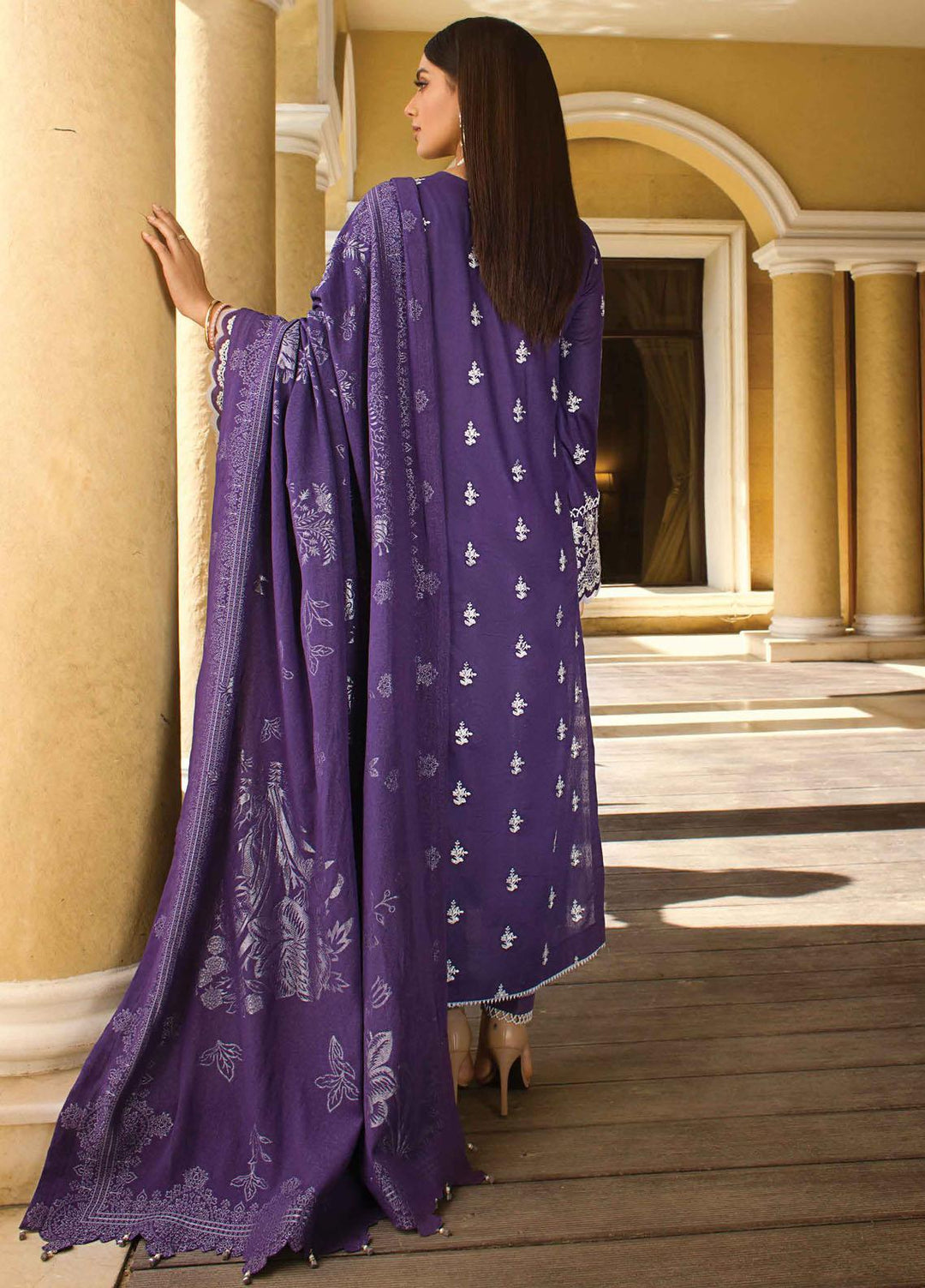 Anas Rang Rang Rasiya Embroidered Karandi Suits Unstitched 3 Piece RR21PW D-02 ...