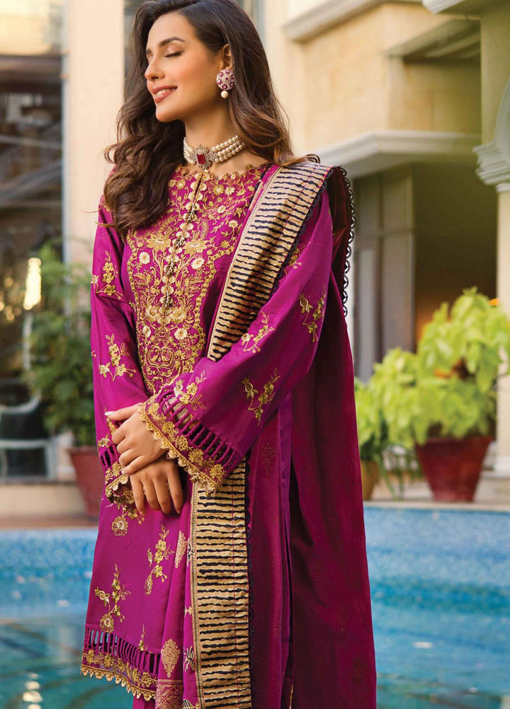 Rang Rasiya Embroidered Dobby Linen Suits Unstitched 3 Piece RR21PW D-11 ROSHANAY - Winter Collection