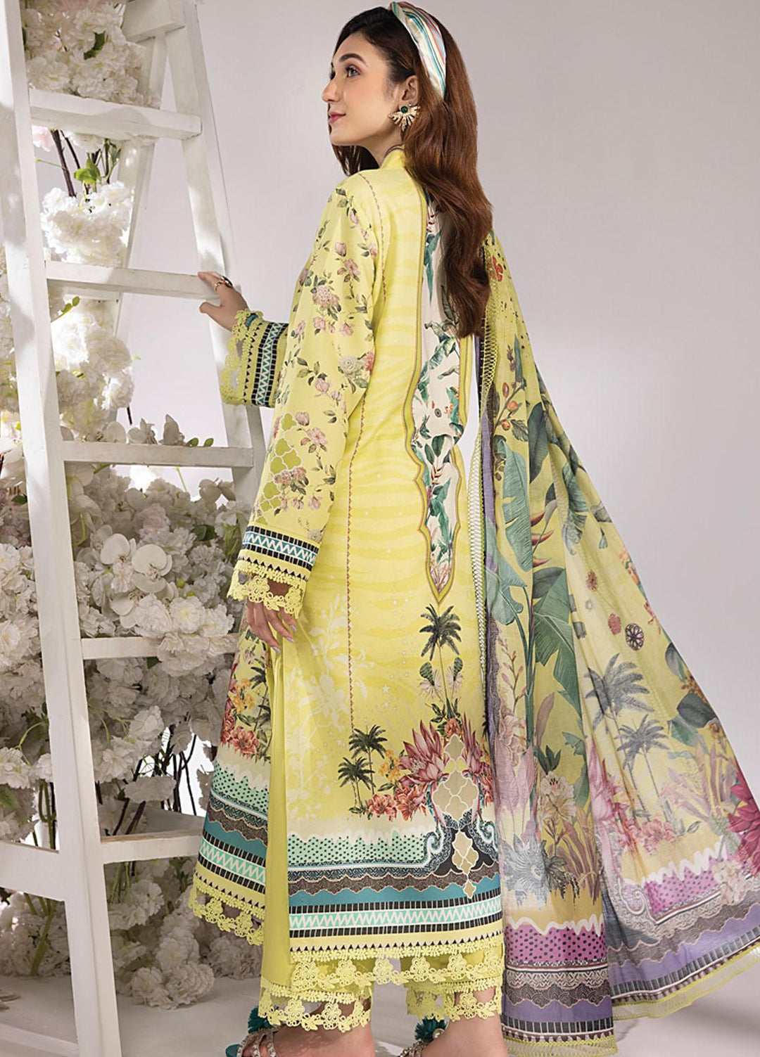 Rang Rasiya Printed Lawn Suits Unstitched 3 Piece RR23SB D-01 Apple Green - Summer Collection