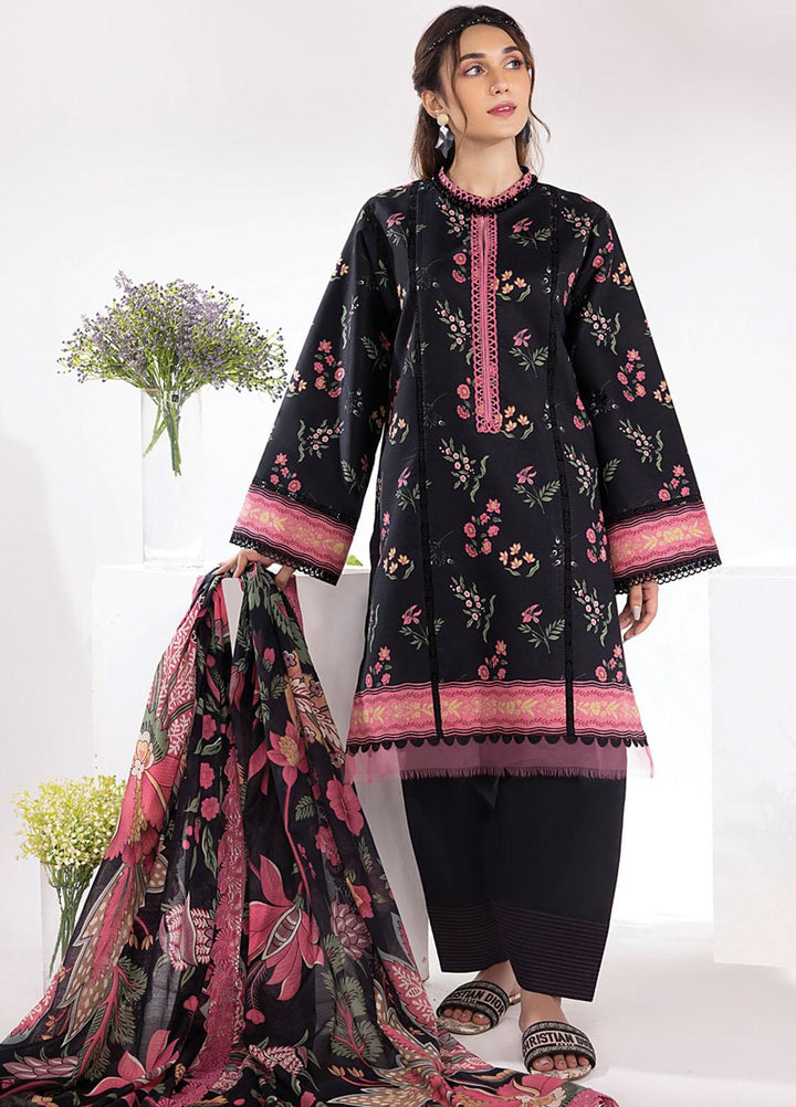 Rang Rasiya Printed Lawn Suits Unstitched 3 Piece RR23SB D-02 Midnight - Summer Collection