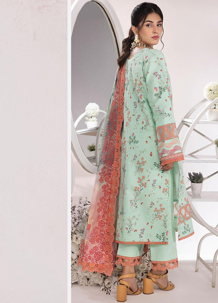 Rang Rasiya Printed Lawn Suits Unstitched 3 Piece RR23SB D-04 Mint - Summer Collection