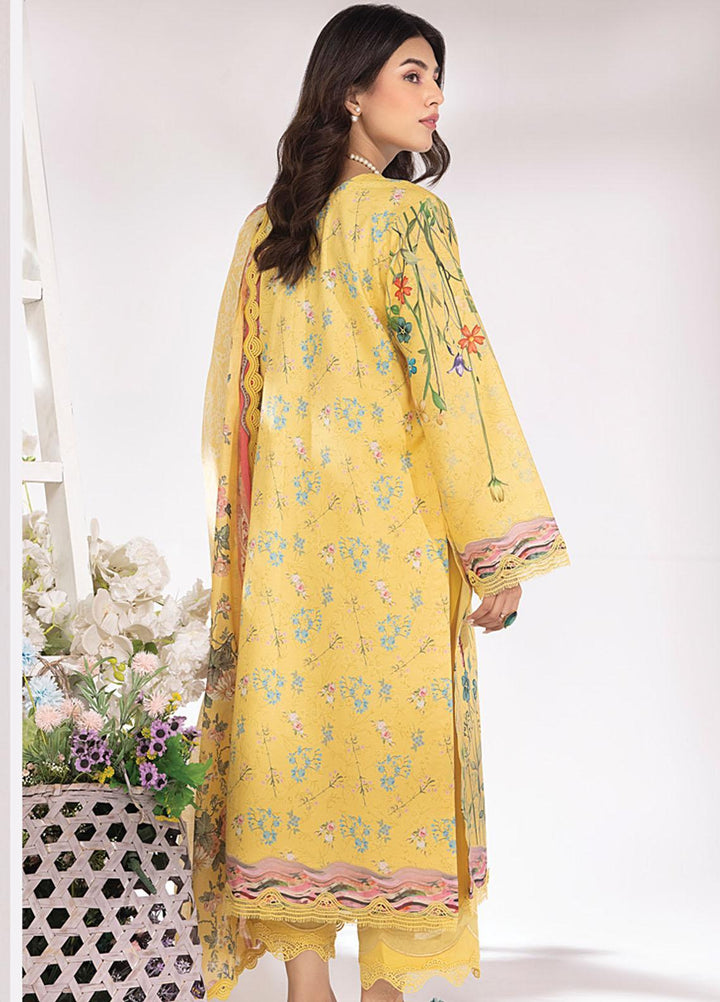 Rang Rasiya Printed Lawn Suits Unstitched 3 Piece RR23SB D-09 Lemon - Summer Collection