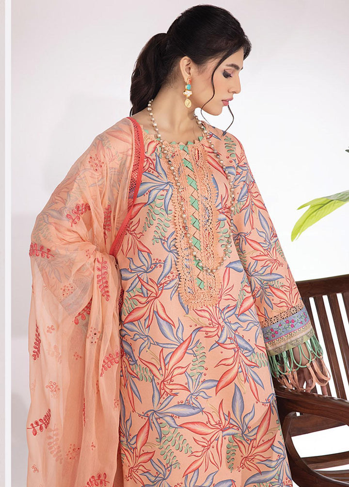 Rang Rasiya Embroidered Lawn Suits Unstitched 3 Piece RR23SB D-14 Flamingo - Summer Collection
