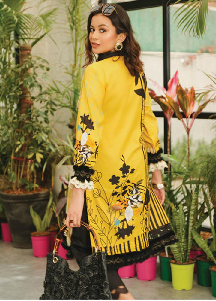 Rang Rasiya Printed Lawn  Unstitched Kurti RR23T 01 Mellow - Summer Collection