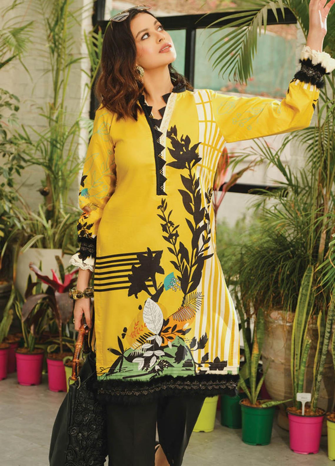 Rang Rasiya Printed Lawn  Unstitched Kurti RR23T 01 Mellow - Summer Collection