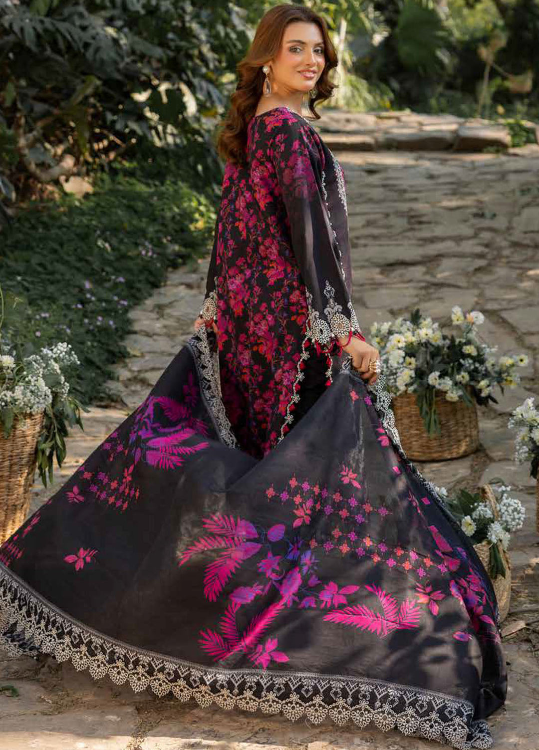 Range by Charizma Embroidered Lawn Suits Unstitched 3 Piece CRZ25RL CRN5-08 - Summer Collection