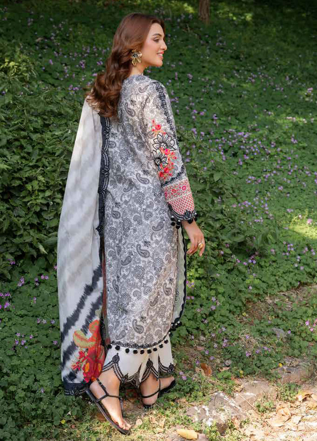 Range by Charizma Embroidered Lawn Suits Unstitched 3 Piece CRZ25RL CRN5-09 - Summer Collection