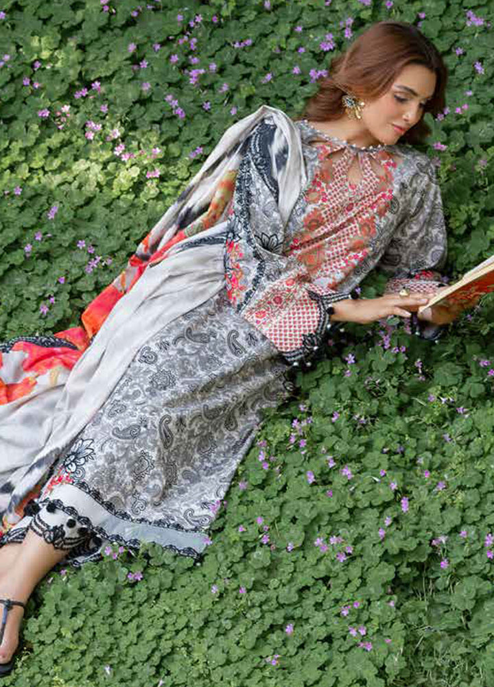 Range by Charizma Embroidered Lawn Suits Unstitched 3 Piece CRZ25RL CRN5-09 - Summer Collection
