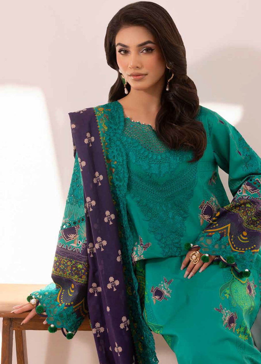 Range by Charizma Embroidered Lawn Suits Unstitched 3 Piece CRZ25RL CRN5-10 - Summer Collection
