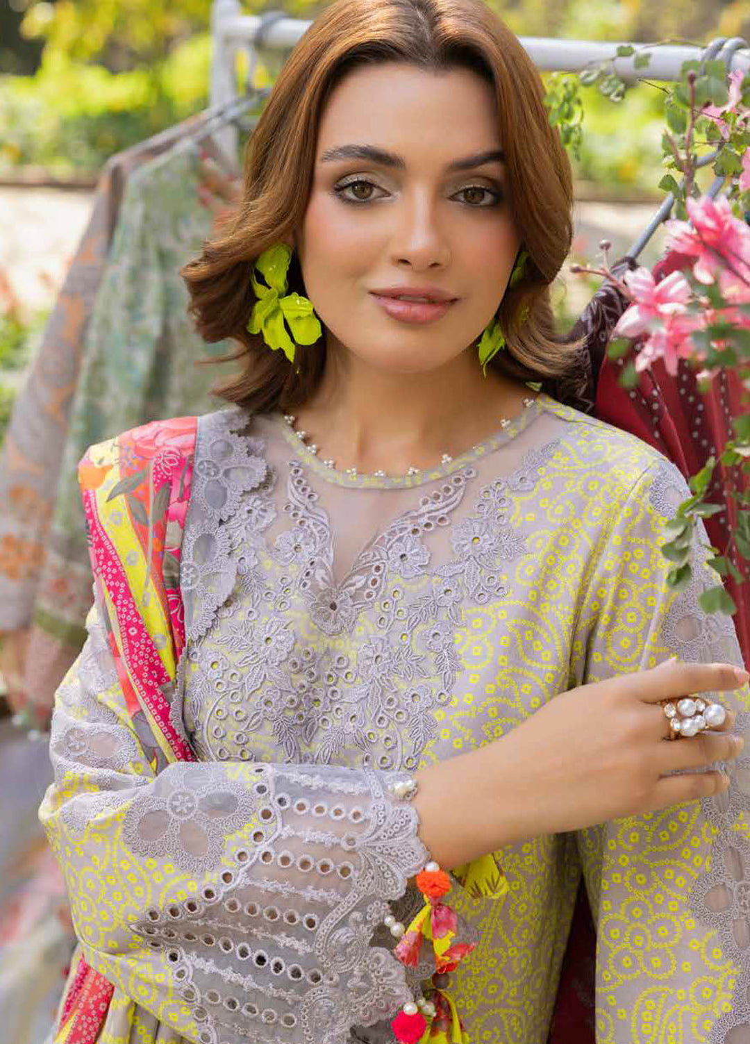 Range by Charizma Embroidered Lawn Suits Unstitched 3 Piece CRZ25RL CRN5-11 - Summer Collection