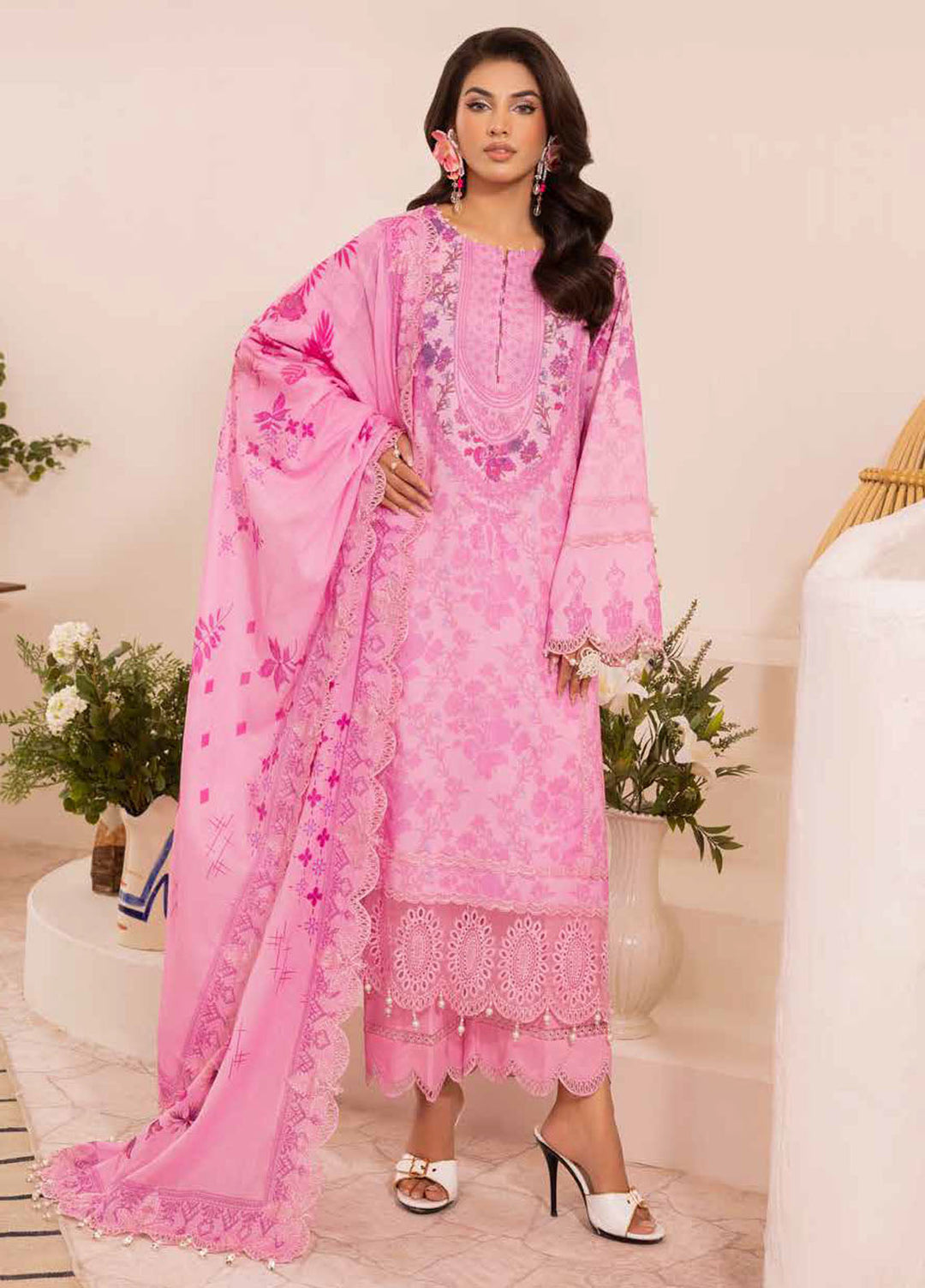 Range by Charizma Embroidered Lawn Suits Unstitched 3 Piece CRZ25RL CRN5-14 - Summer Collection