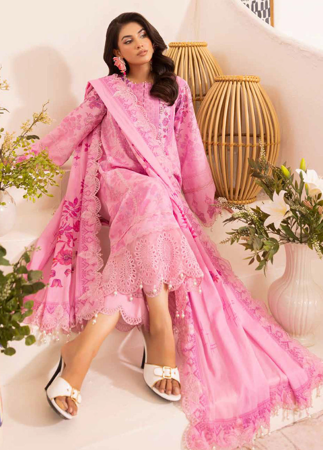 Range by Charizma Embroidered Lawn Suits Unstitched 3 Piece CRZ25RL CRN5-14 - Summer Collection