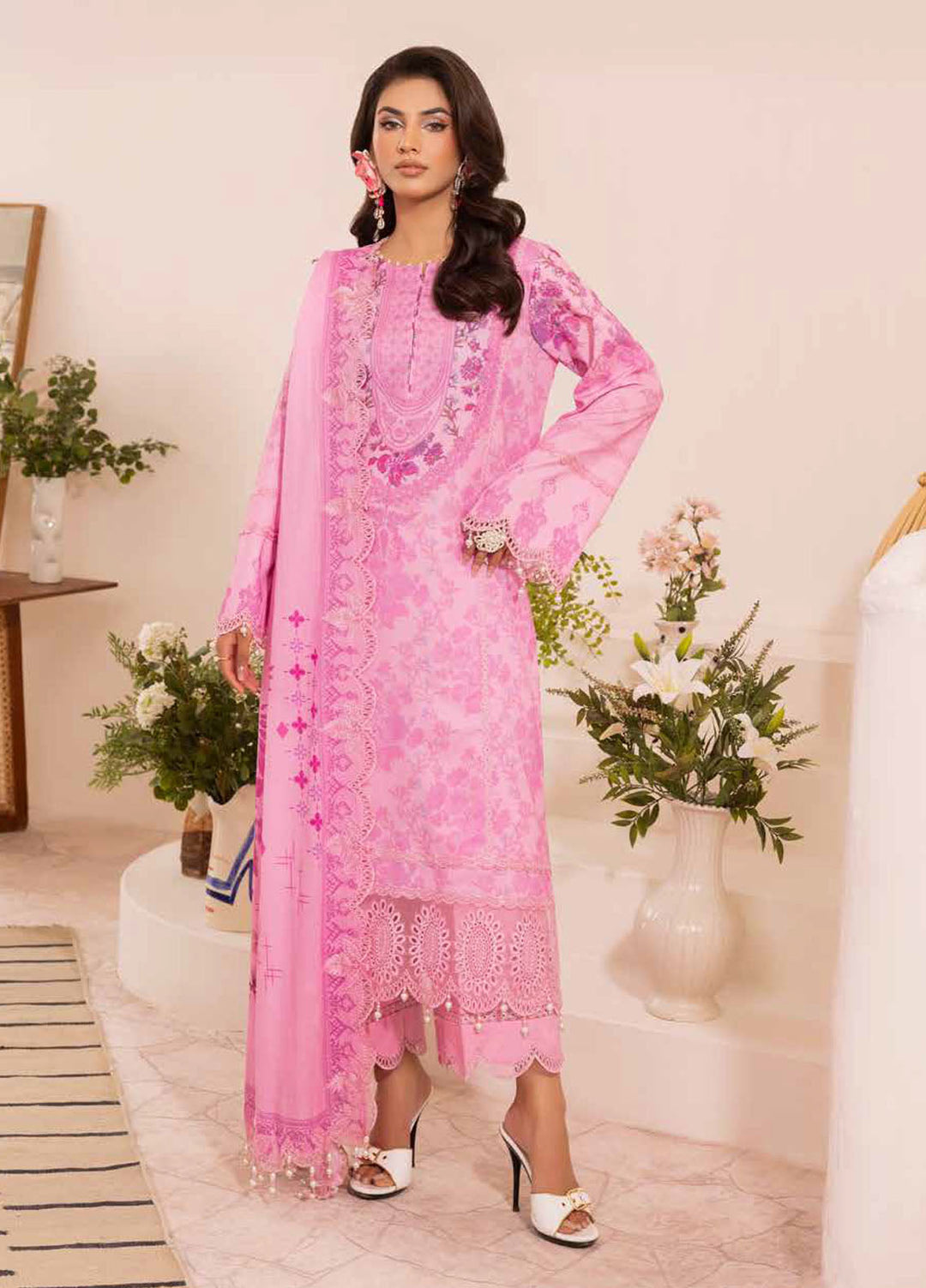 Range by Charizma Embroidered Lawn Suits Unstitched 3 Piece CRZ25RL CRN5-14 - Summer Collection