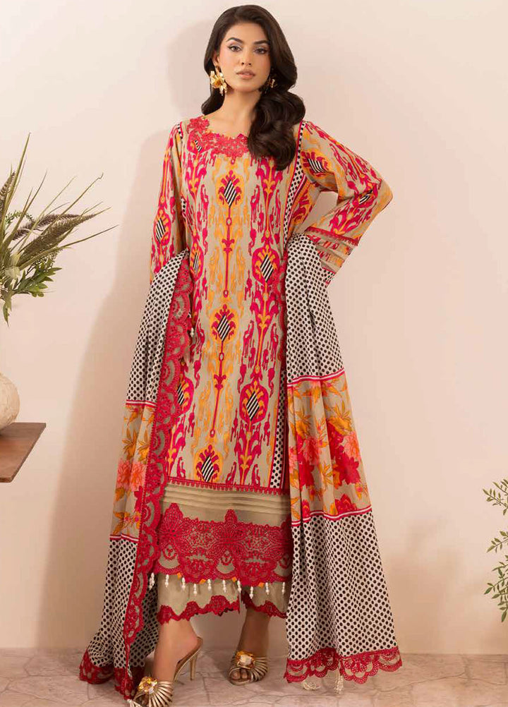 Range by Charizma Embroidered Lawn Suits Unstitched 3 Piece CRZ25RL CRN5-15 - Summer Collection