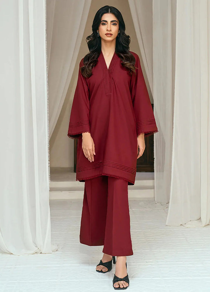 Rangeen Pret Casual Wash n Wear 2 Piece Suit Scarlet Co-Ord