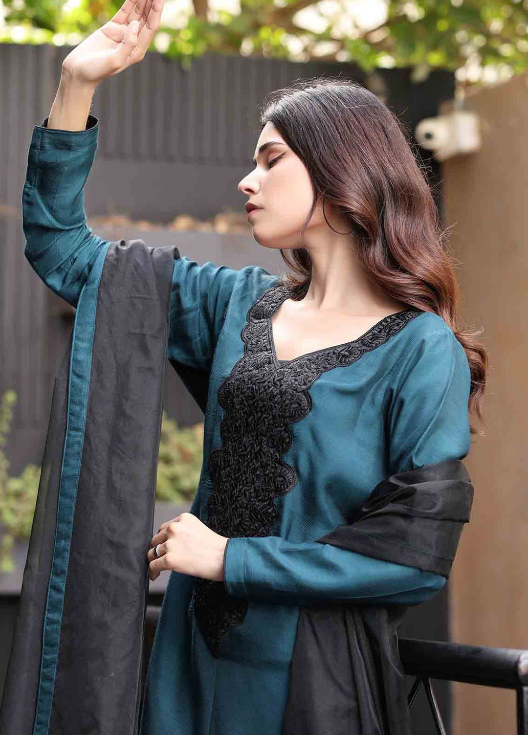 Rangeen Pret Dyed Raw Silk 3 Piece Aarzoo