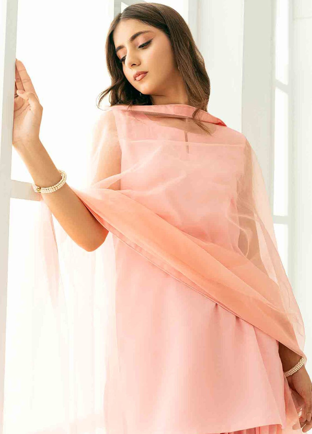 Rangeen Pret Dyed Raw Silk 3 Piece Amroze