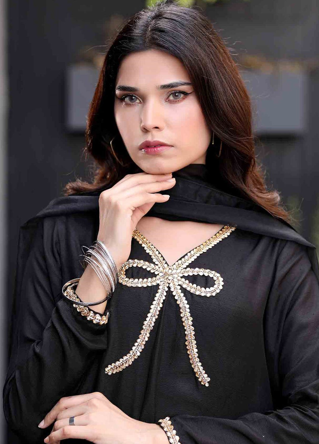 Rangeen Pret Dyed Raw Silk 3 Piece Maahi