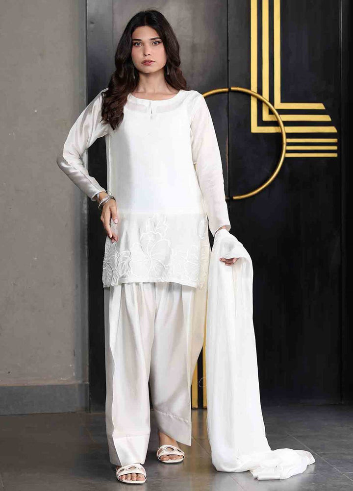 Rangeen Pret Dyed Raw Silk 3 Piece Roheen