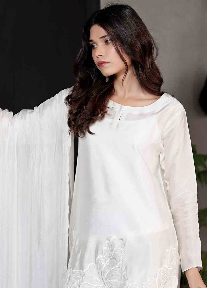 Rangeen Pret Dyed Raw Silk 3 Piece Roheen