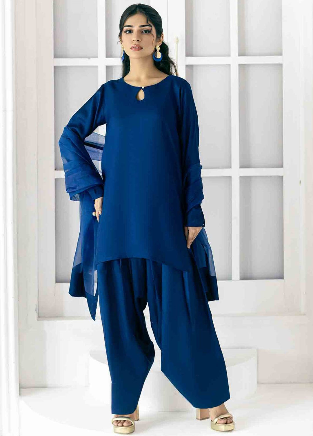 Rangeen Pret Dyed Raw Silk 3 Piece Sahiba