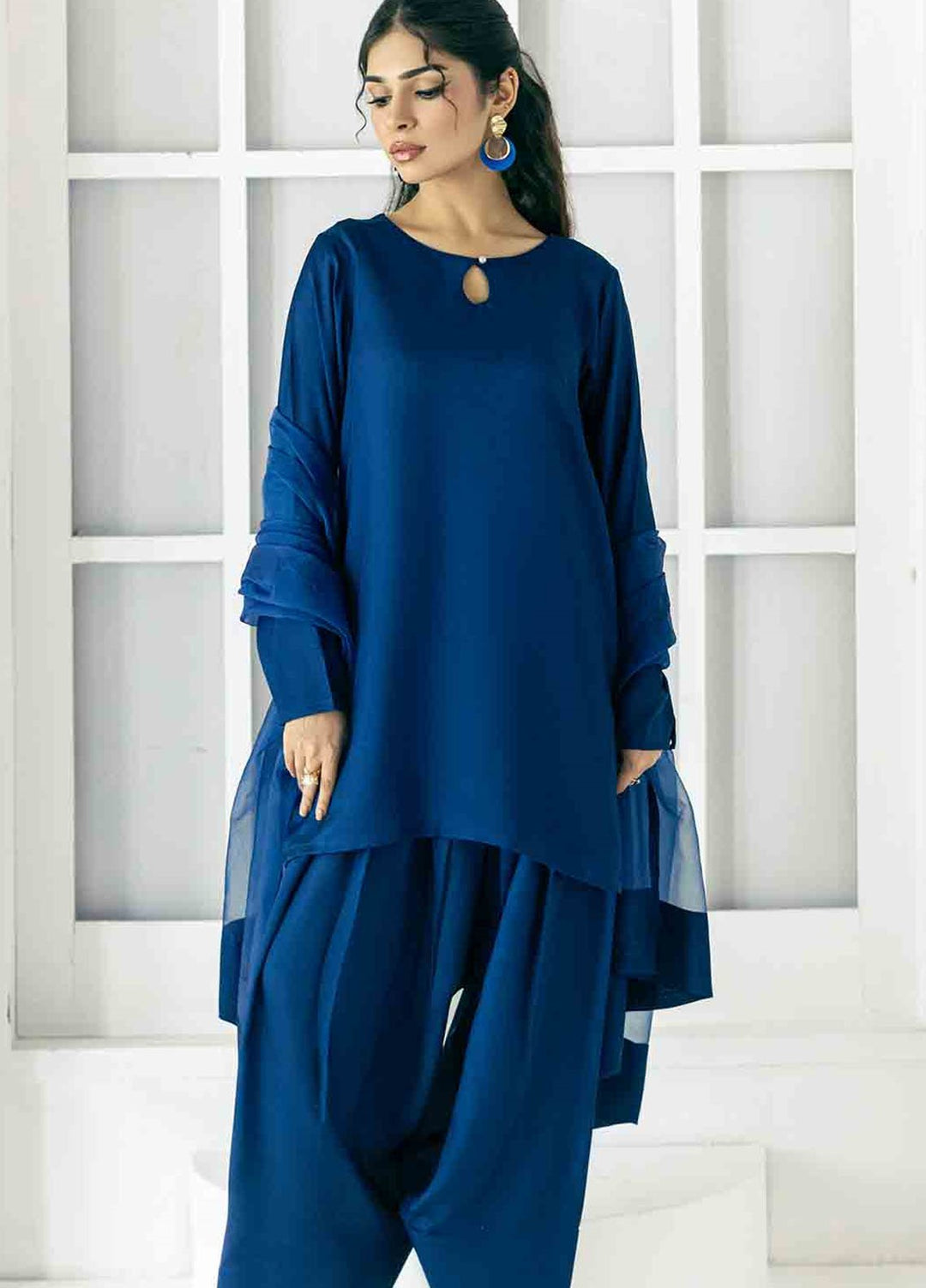 Rangeen Pret Dyed Raw Silk 3 Piece Sahiba