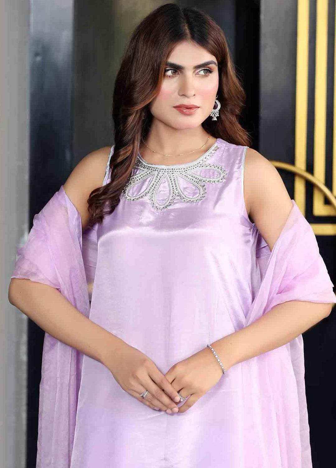 Rangeen Pret Dyed Raw Silk 3 Piece Zunaira