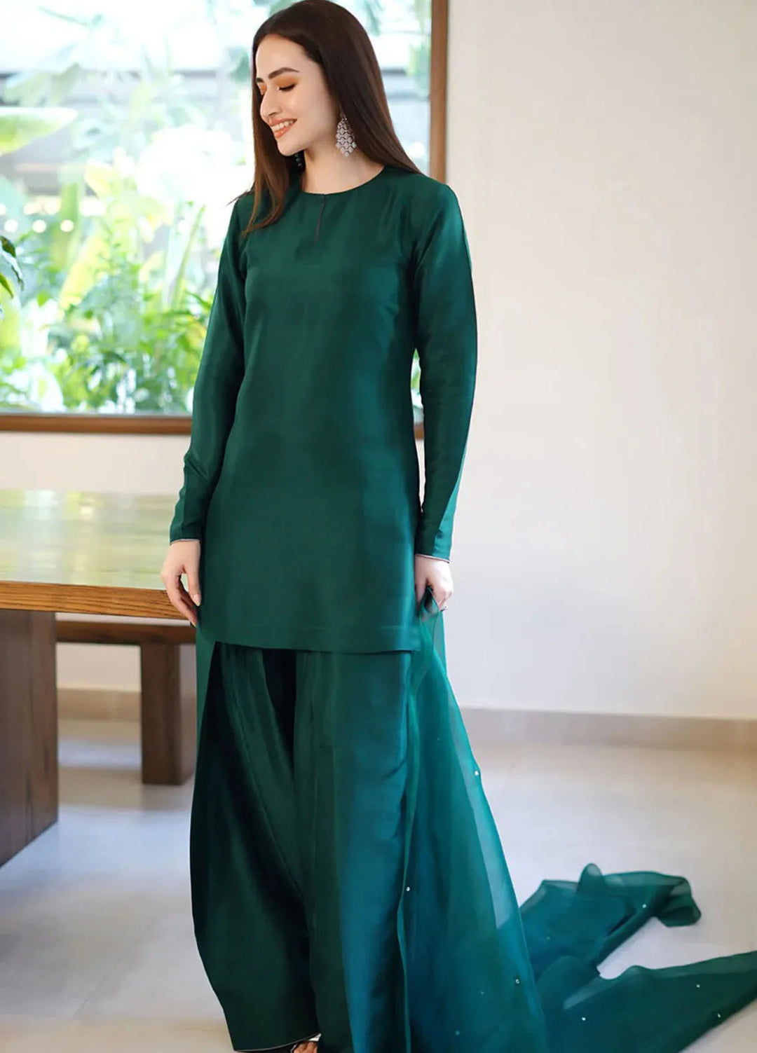 Rangeen Pret Dyed Sheesha Silk 3 Piece Haya