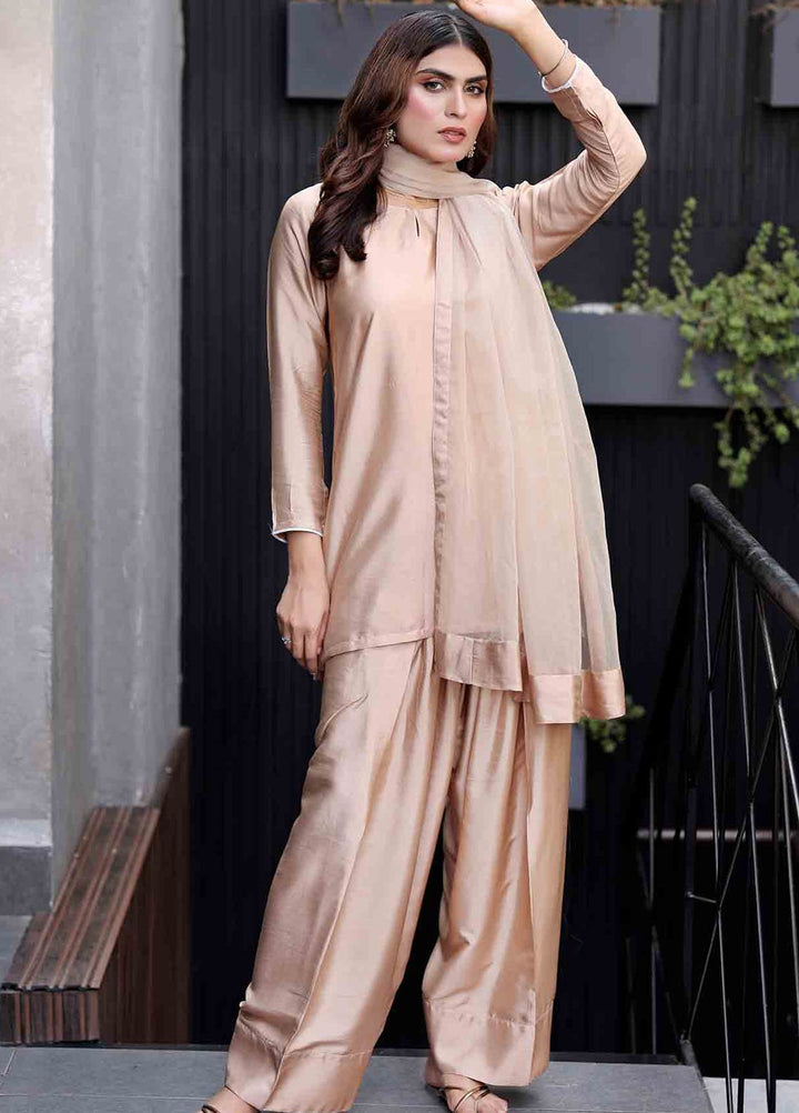 Rangeen Pret Dyed Sheesha Silk 3 Piece Nisa