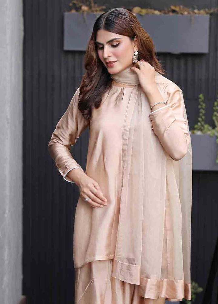 Rangeen Pret Dyed Sheesha Silk 3 Piece Nisa