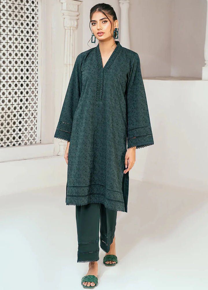 Rangeen Pret Printed Jacquard 2 Piece Suit Emerald