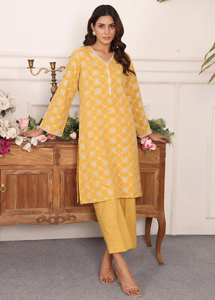 Rangeen Pret Printed Jacquard 2 Piece Suit Jasmine