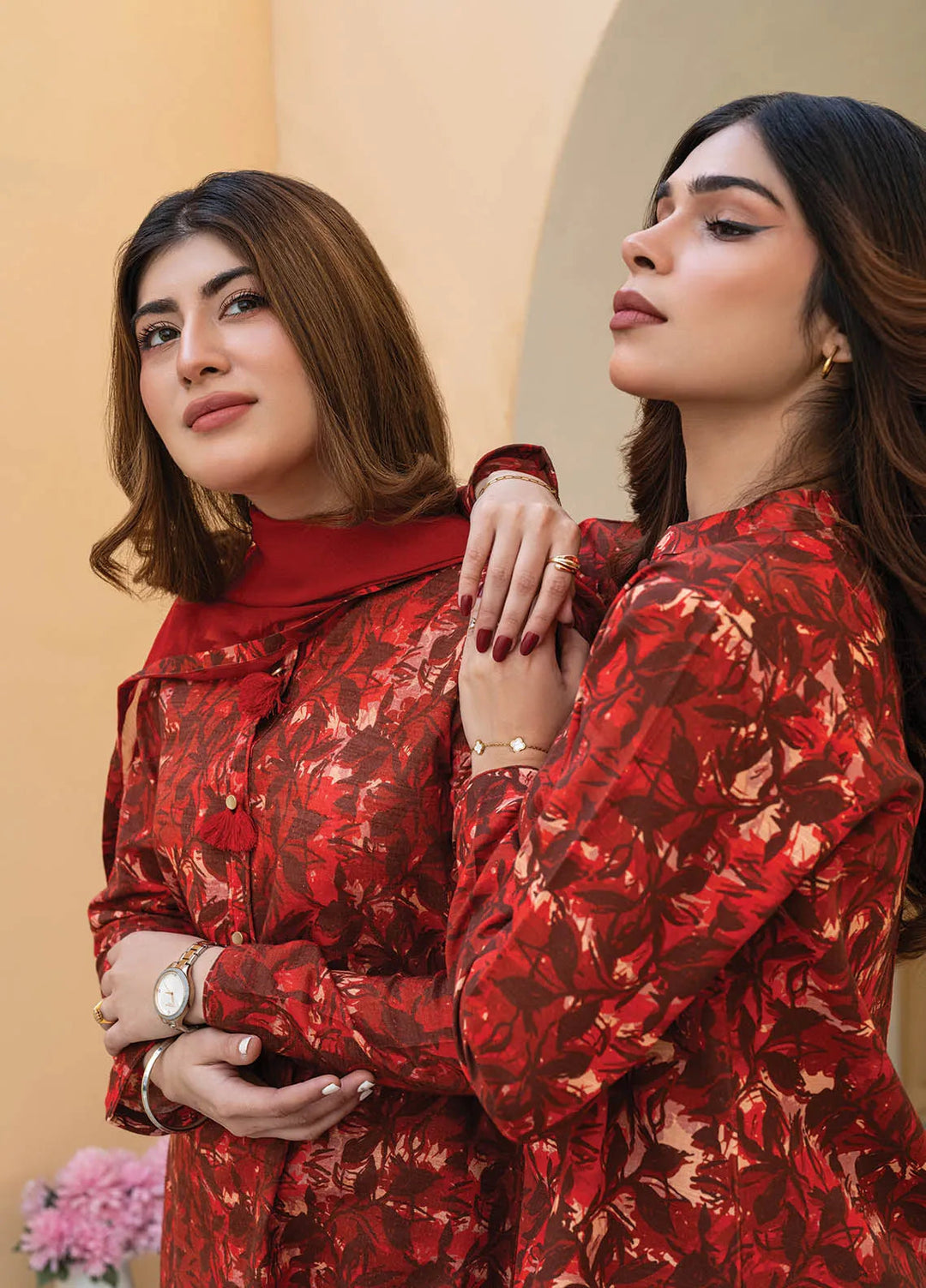 Rangeen Pret Printed Khaddar 2 Piece Suit Rustic Bloom