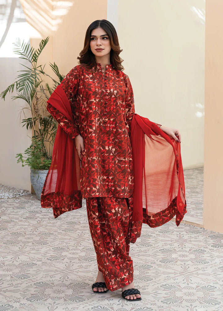 Rangeen Pret Printed Khaddar 2 Piece Suit Rustic Charm