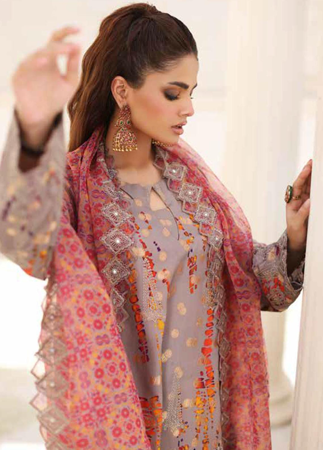 Rangoli By Charizma Embroidered Jacquard Suits Unstitched 3 Piece CRZ23RG CRW-06 - Winter Collection