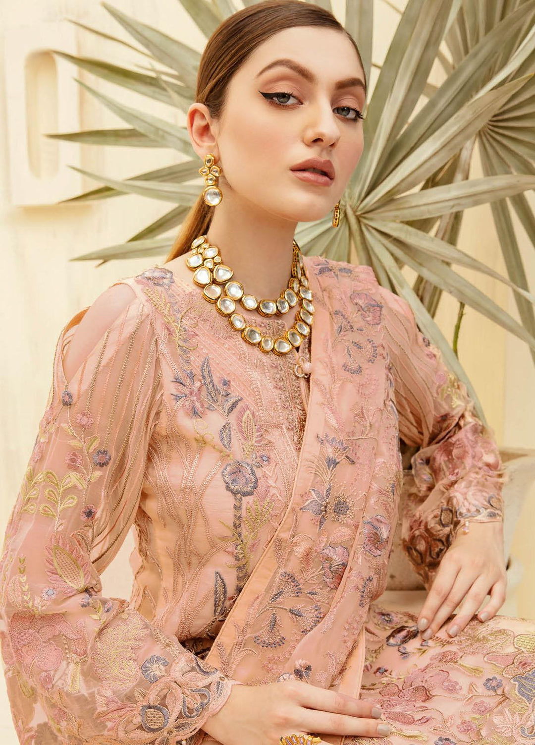 Rangoon by Ramsha Embroidered Chiffon Suits Unstitched 3 Piece RSH21RC D-711 - Luxury Collection