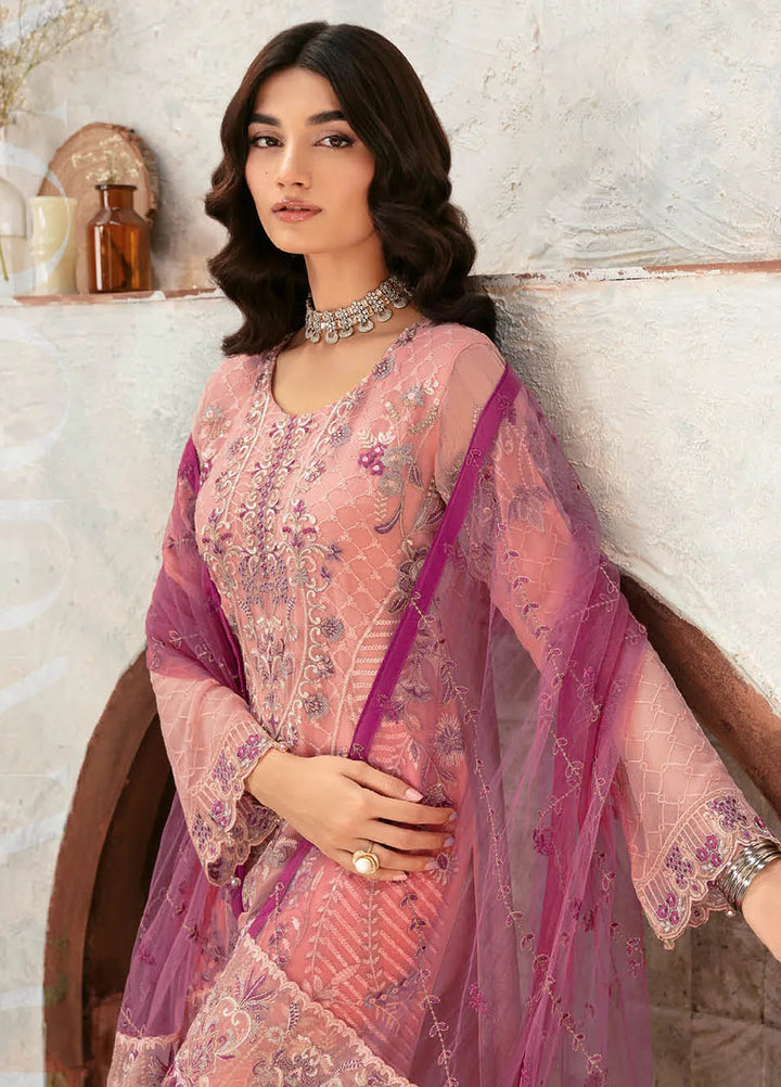 Rangoon By Ramsha Embroidered Chiffon Suit Unstitched 3 Piece RSH24R12 D-1201 - Festive Collection